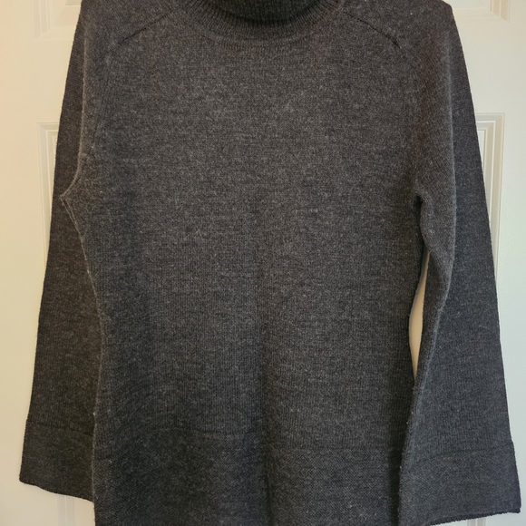 Marisa Christina Sweaters - Marisa Christina Charcoal Turtleneck Sweater - 100% Merino Wool